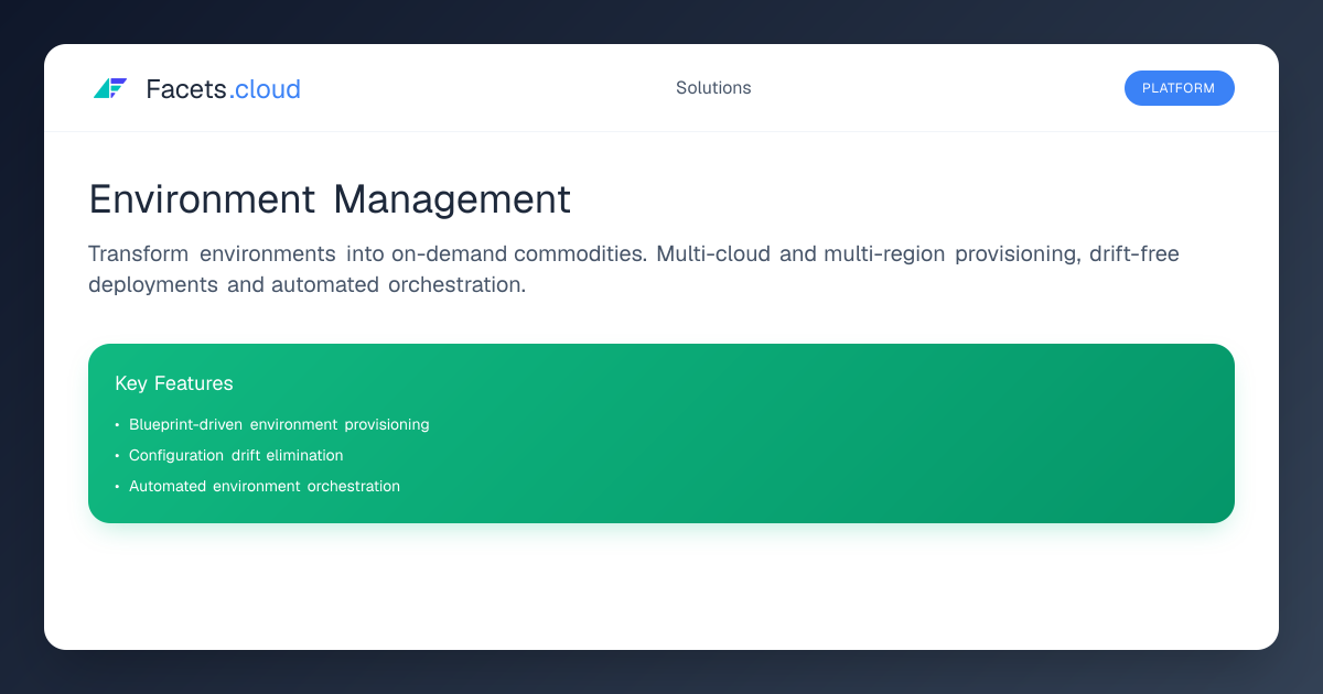 Environment Management